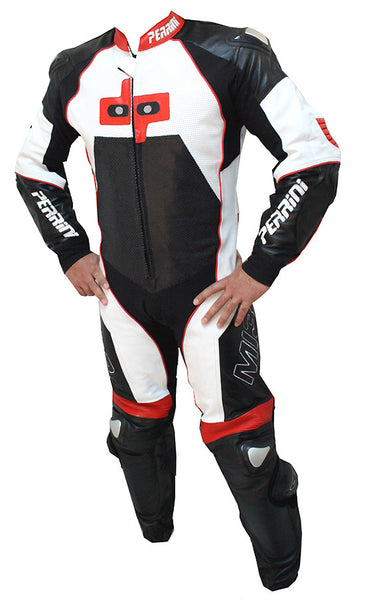 Perrini MI3 Red White & Black 1PC Motorbike Riders Racing